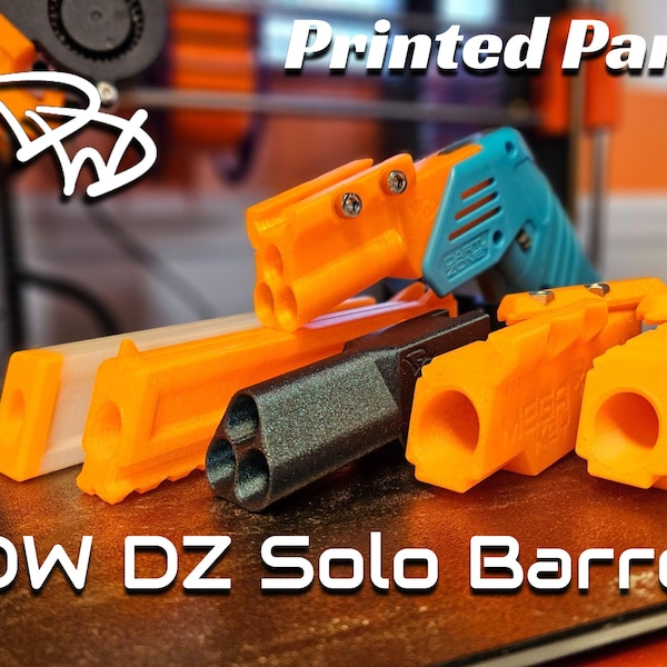 DZ Solo Barrels 3D Printed Parts - Foam Toy Blaster Modification