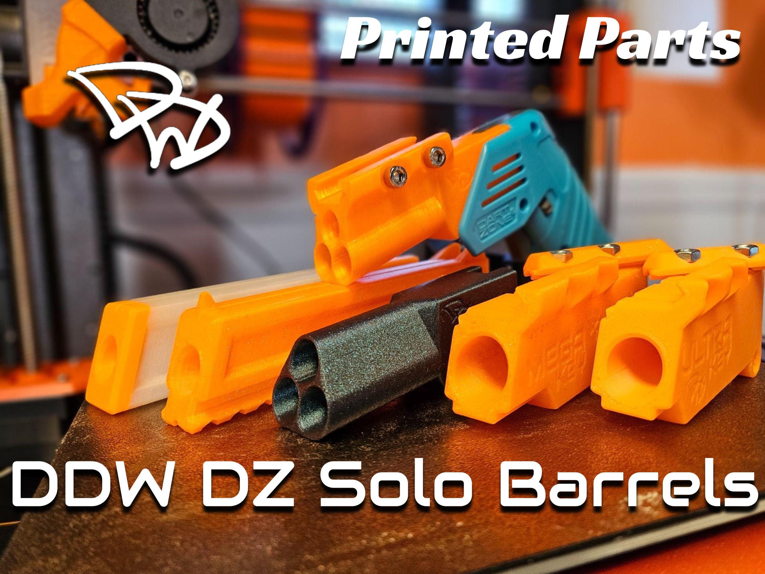 3dパーツ DZ Solo Barrels 3D Printed Parts - Foam Toy Blaster Modification