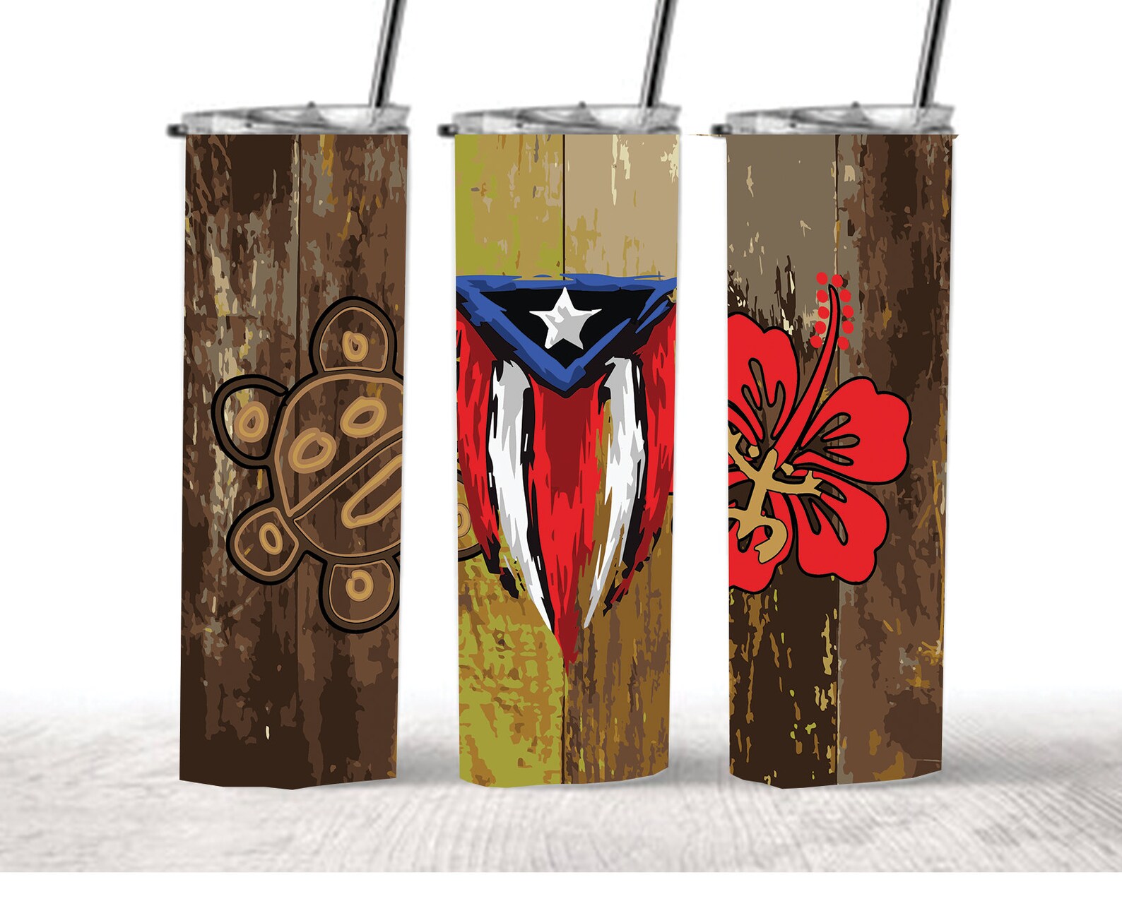 20oz Skinny Tumbler Sublimación Diseño Puerto Rico Etsy