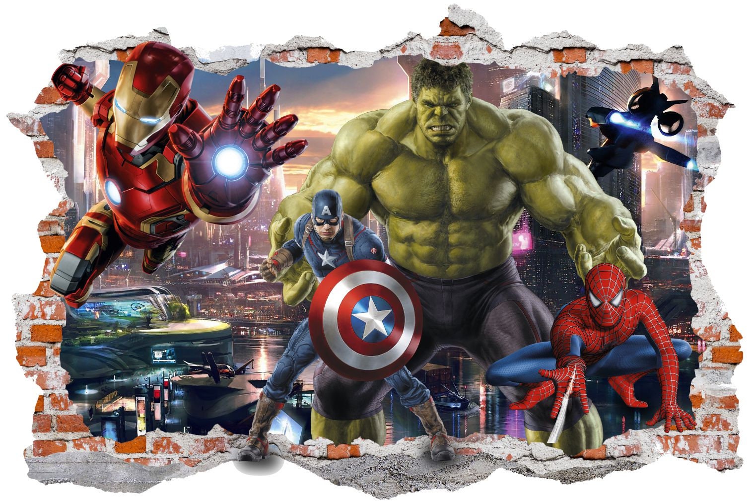 avengers superhero wall decal sticker mural poster print