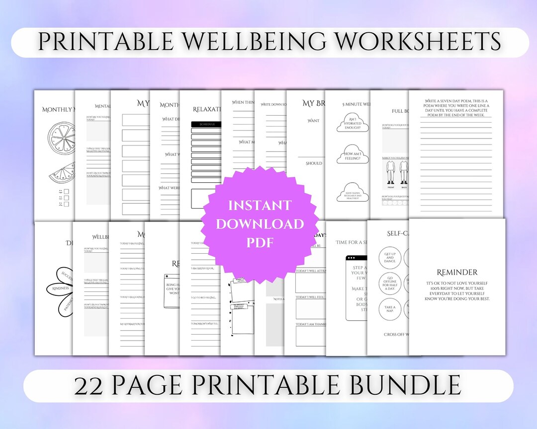 printable-wellbeing-worksheets-digital-wellbeing-worksheets-etsy