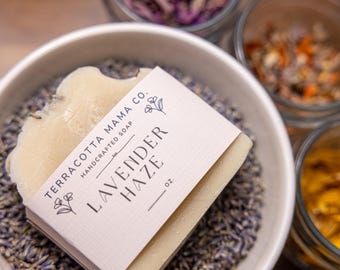 Lavender Haze Soap – Calming Lavender & Bergamot Bar with Aloe | Handmade and All-Natural