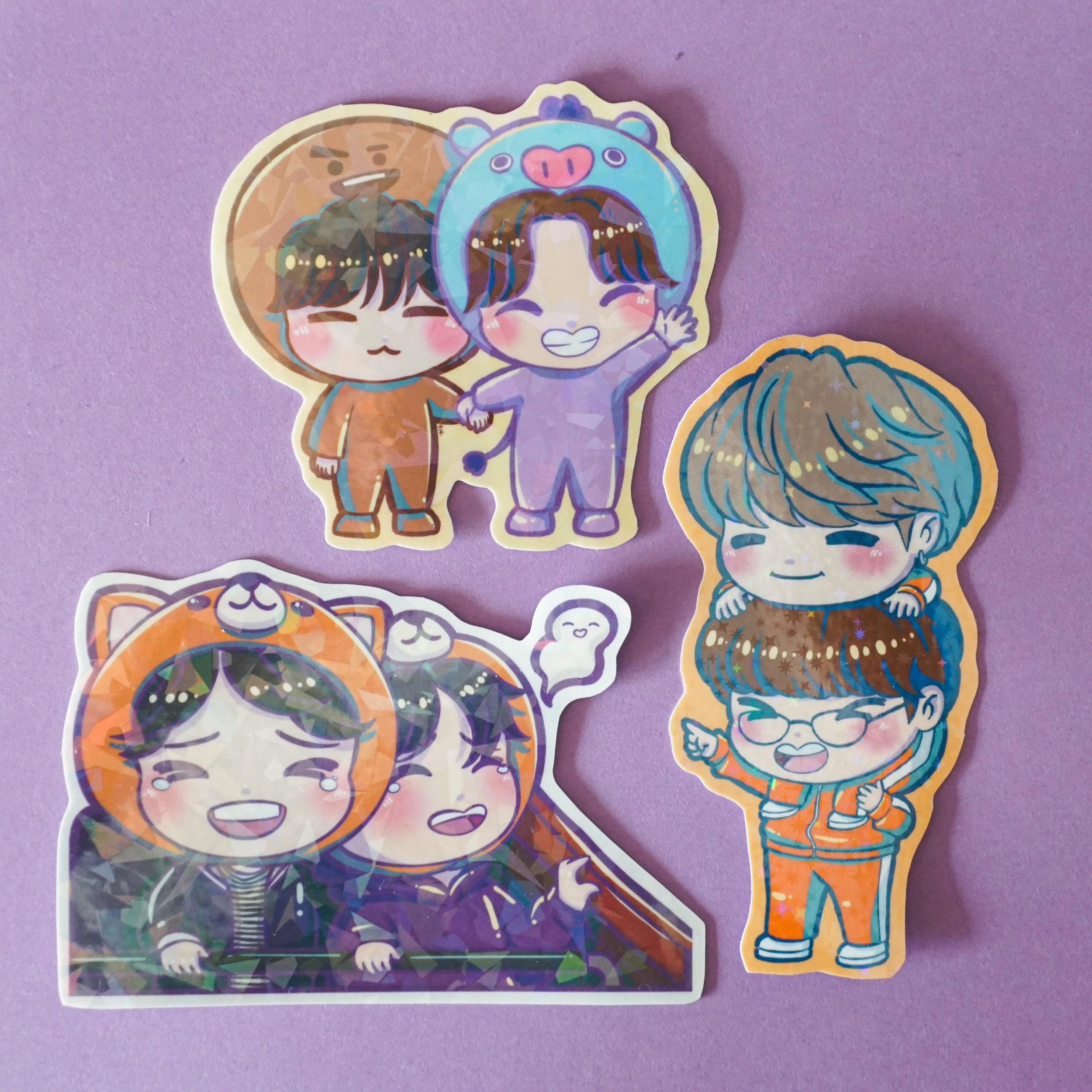 BTS Chibi Dogpile - Bts - Sticker