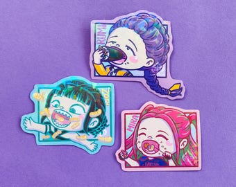 Huntr/x Carb Loading - Vinyl Hologram Stickers