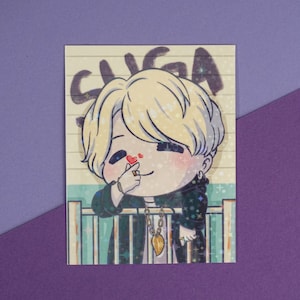 Agust D & Suga Vinyl Sticker | Hologram