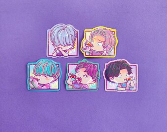 Hot Sauce Challenge Saja Boys - Vinyl Hologram Stickers