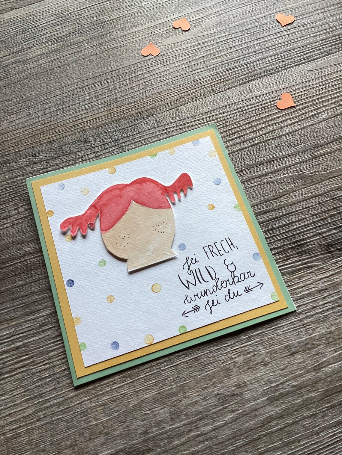 Pippi Langstrumpf Karte. Zur Geburt oder Taufe eine Etsy Schweiz