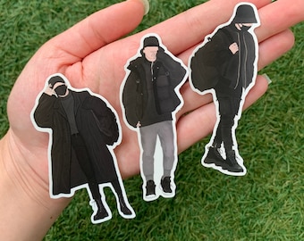 BTS Jungkook Airport Fashion Matte Vinyl Stickers || Journaling, Laptop, Decor, Water bottle