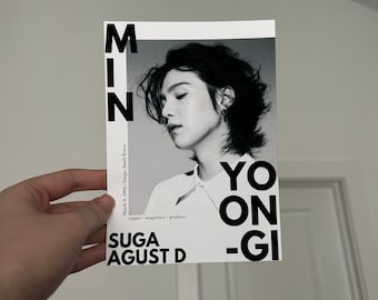 BTS シュガ ミン ユンギ ポートレート 手作り 絵 kpop 壁アート 装飾