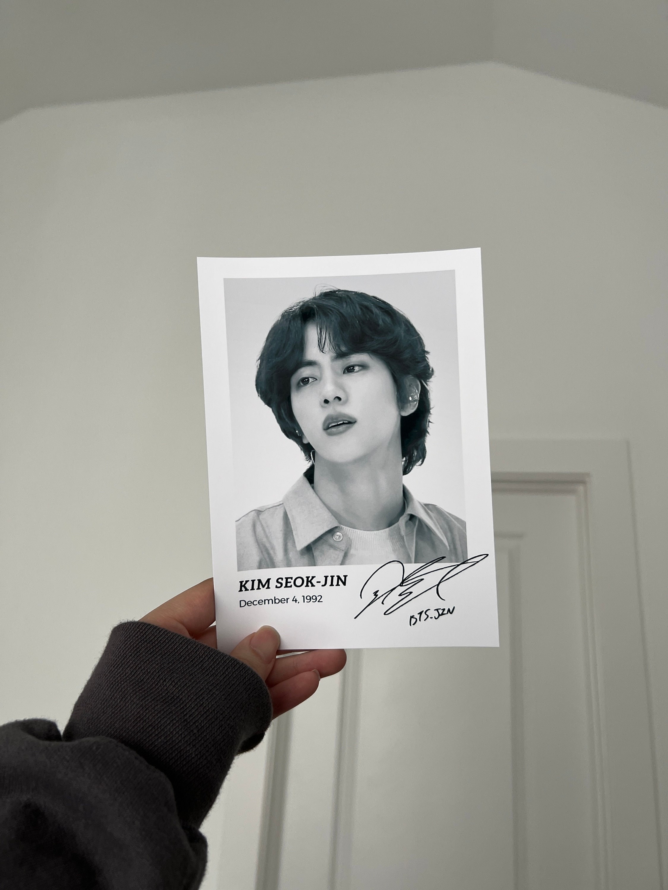 BTS JIN Art Print With His Signature for Decorating Room Wall