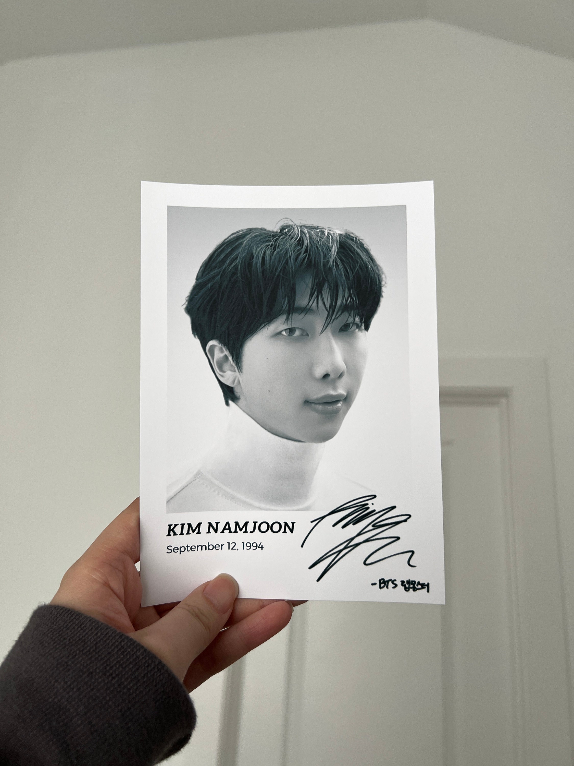 BTS RM Art Print With His Signature for Decorating Room Wall ...