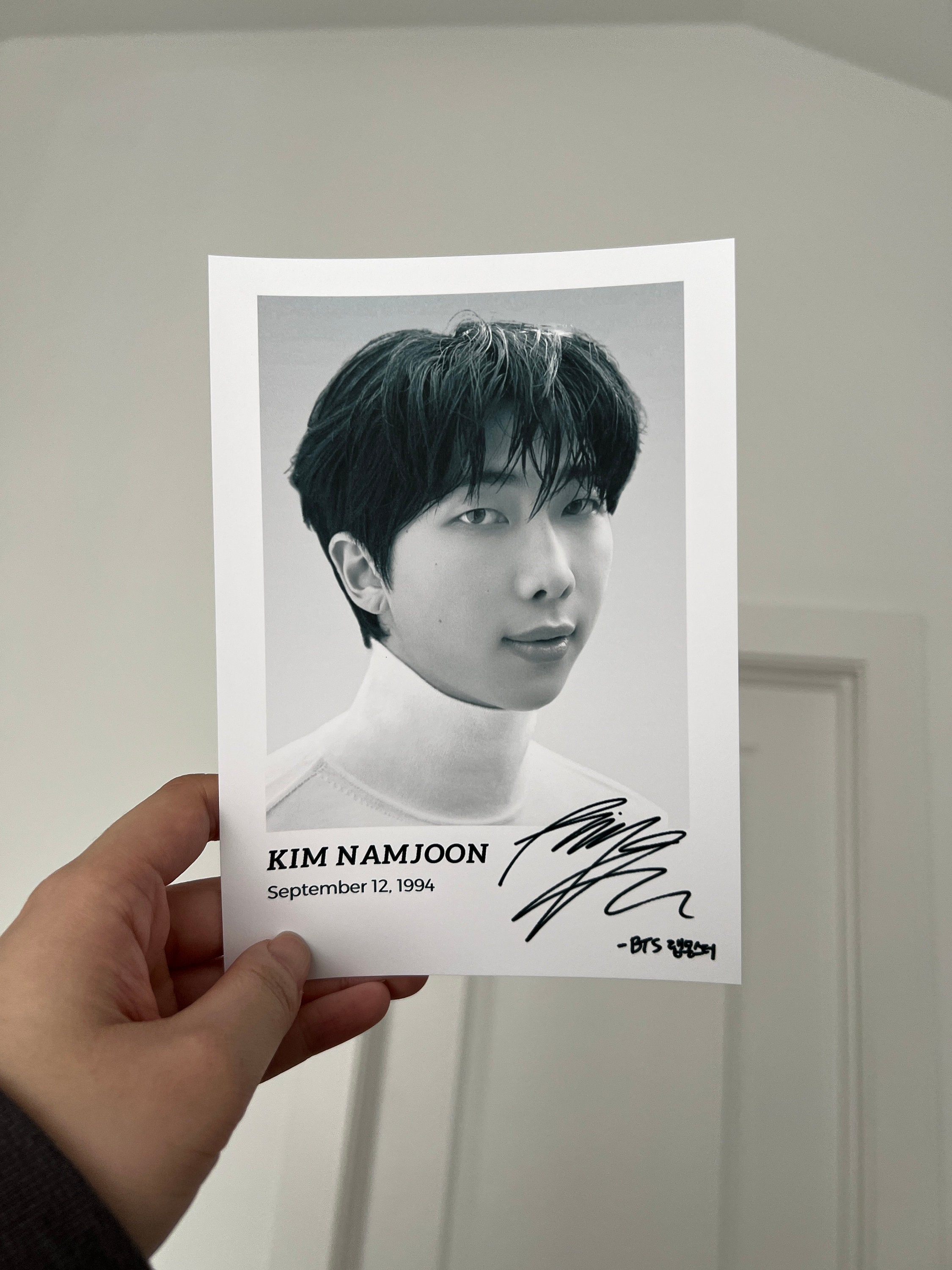 BTS RM Art Print With His Signature for Decorating Room Wall ...