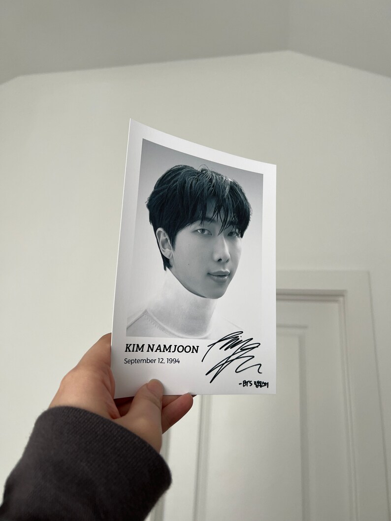BTS RM Art Print With His Signature for Decorating Room Wall ...