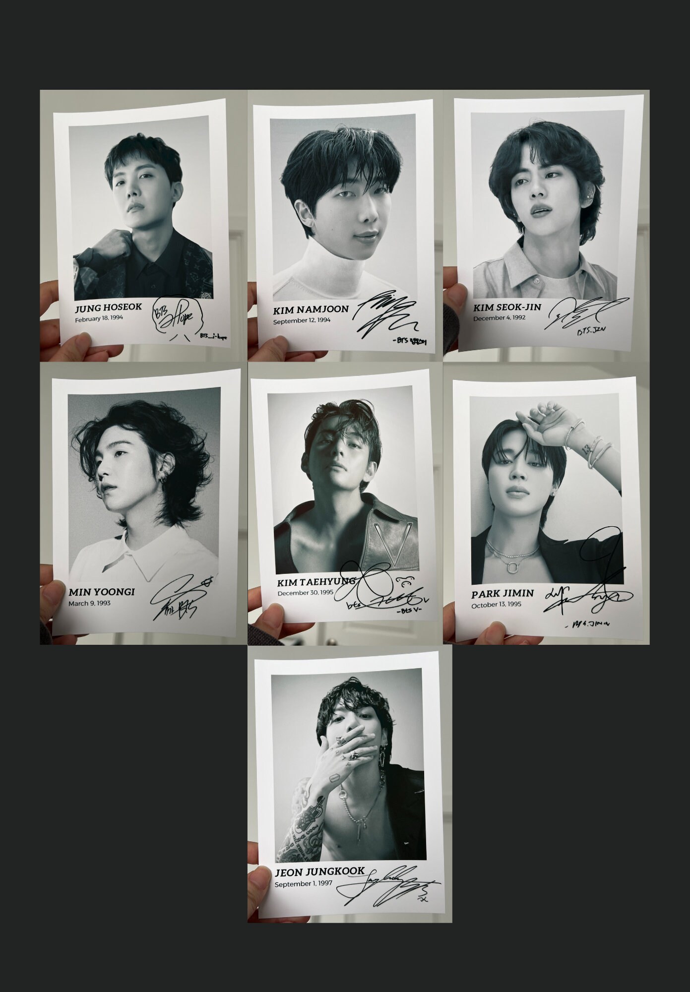 BTS JIN Art Print With His Signature for Decorating Room Wall