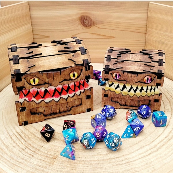 Mimic Chest, Monster Dice Box, Dice Holder