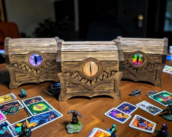 Large Mimic Treasure Chest | Fantasy Storage Box | Dungeon Dice Holder ...