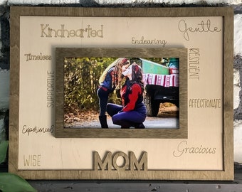 Mom&#39;s Picture Frame, Mother&#39;s Day Gift, Laser Cut File, Digital Only, SVG, AI and PDF Files, photo frame