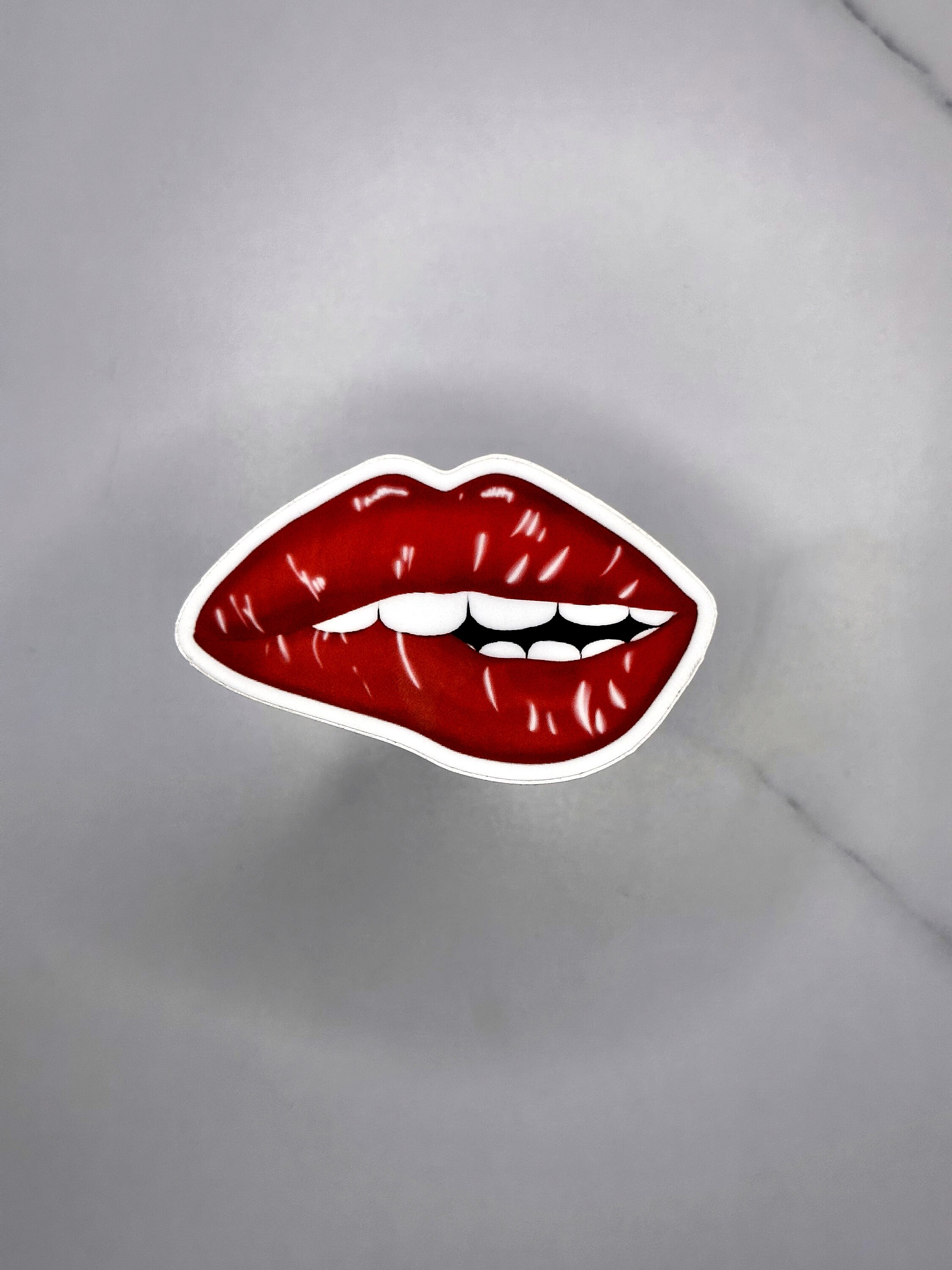 Vintage Roter Lippen Aufkleber Etsy.de
