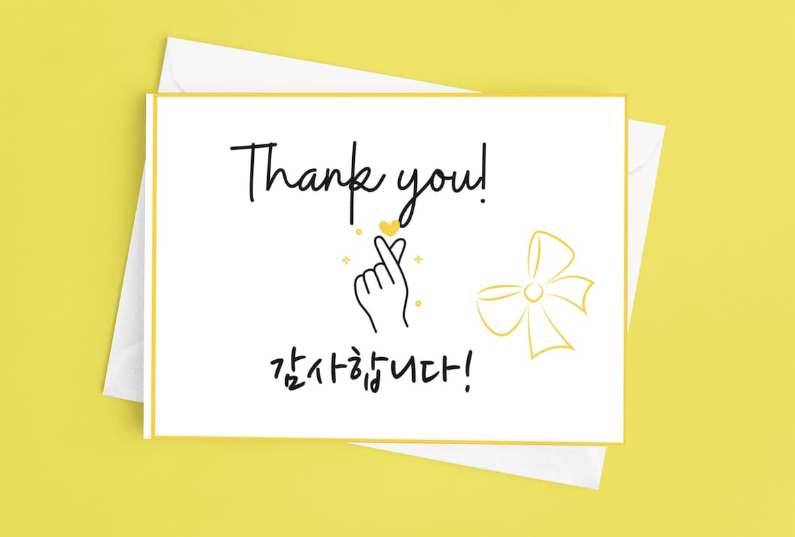 Korean thank you cards
