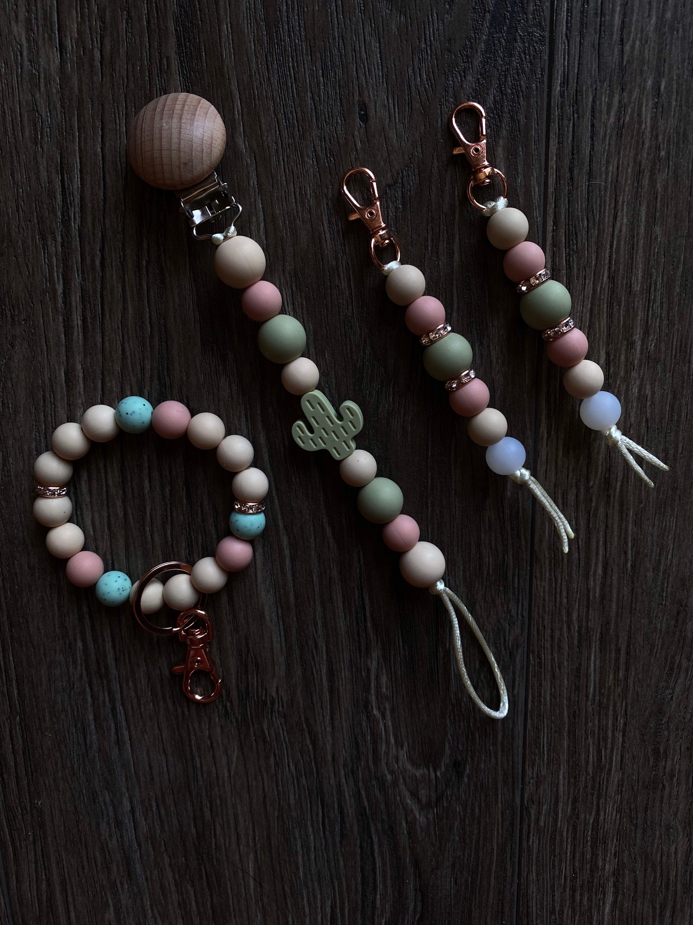 Pacifier Clip / Silicone Bead Pacifier Clip / Paci Clip / Etsy Ireland