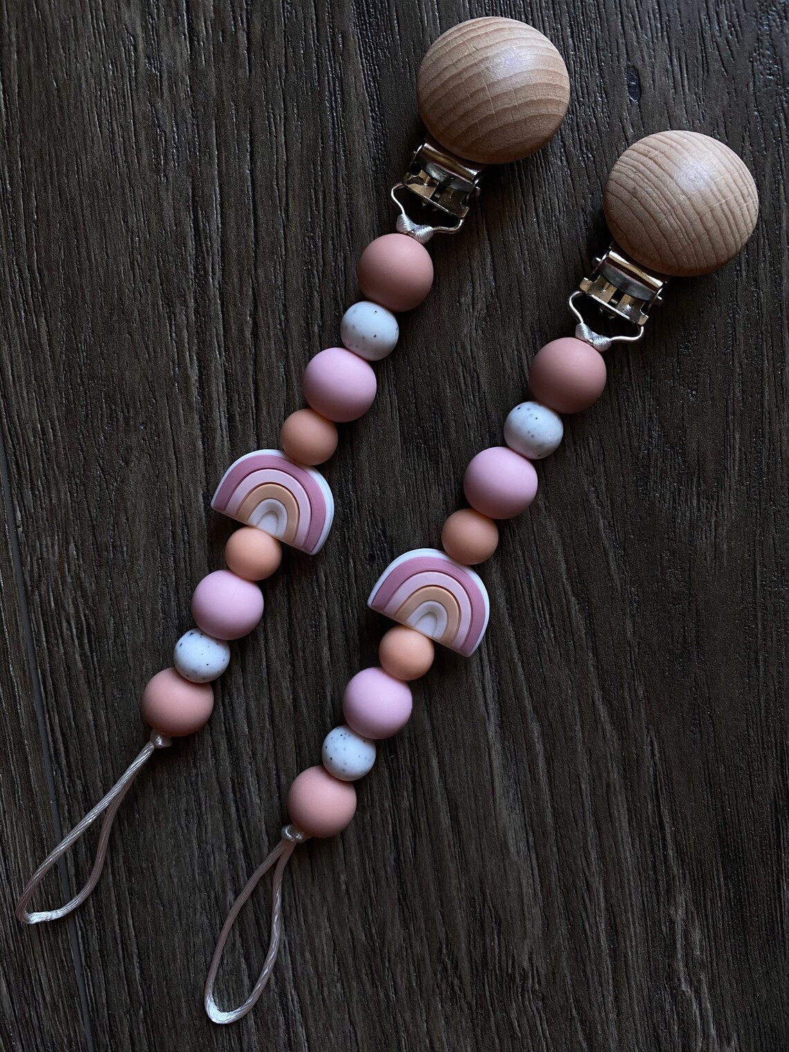 Pacifier Clip / Silicone Bead Pacifier Clip / Paci Clip / Etsy