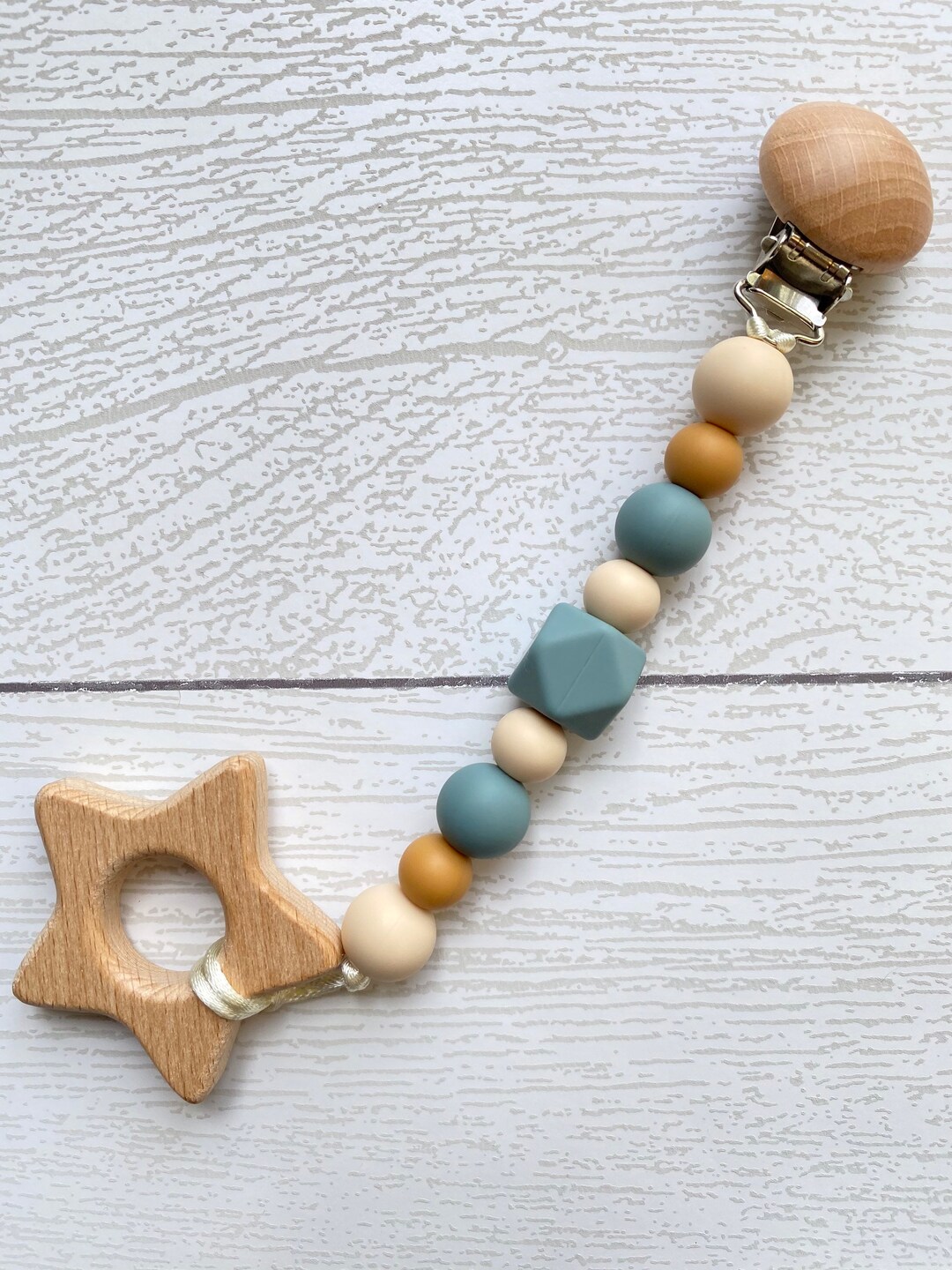 Pacifier Clip / Silicone Bead Pacifier Clip / Paci Clip / Etsy