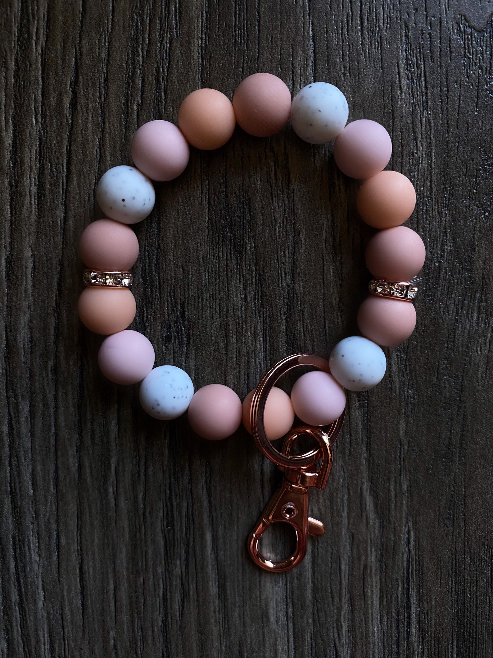 Silicone Bead Wristlet /key Ring / Wristlet Keychain / - Etsy