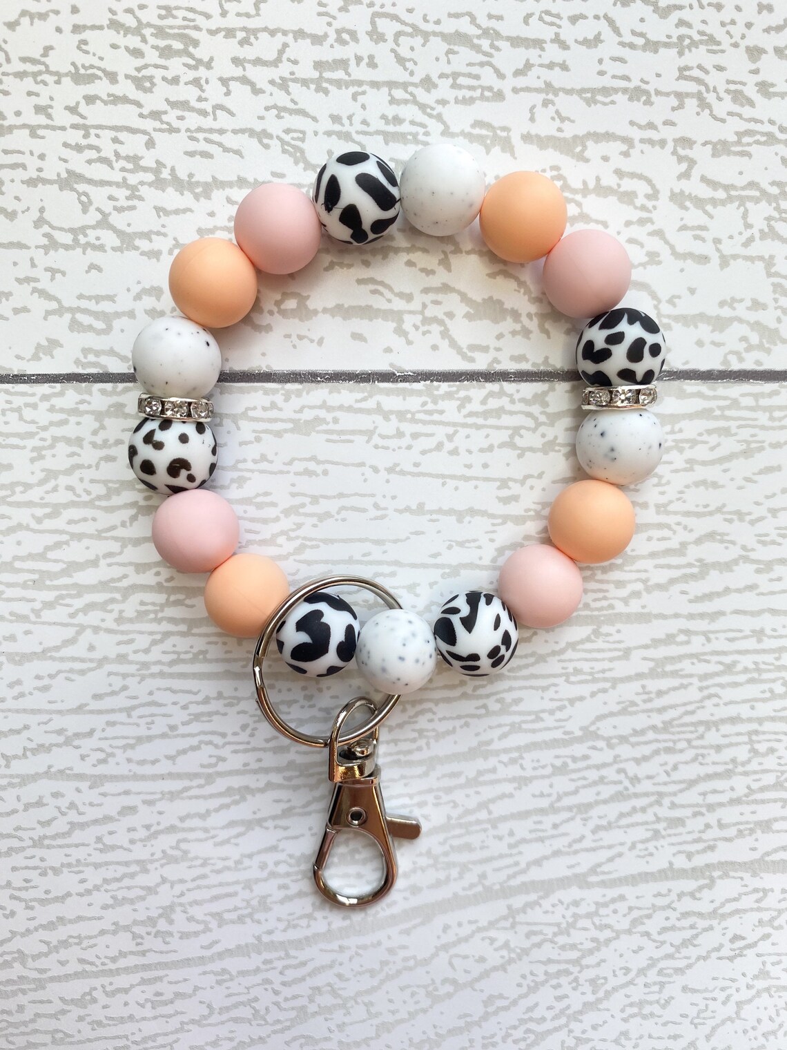 Silicone Bead Wristlet /key Ring / Wristlet Keychain / Etsy