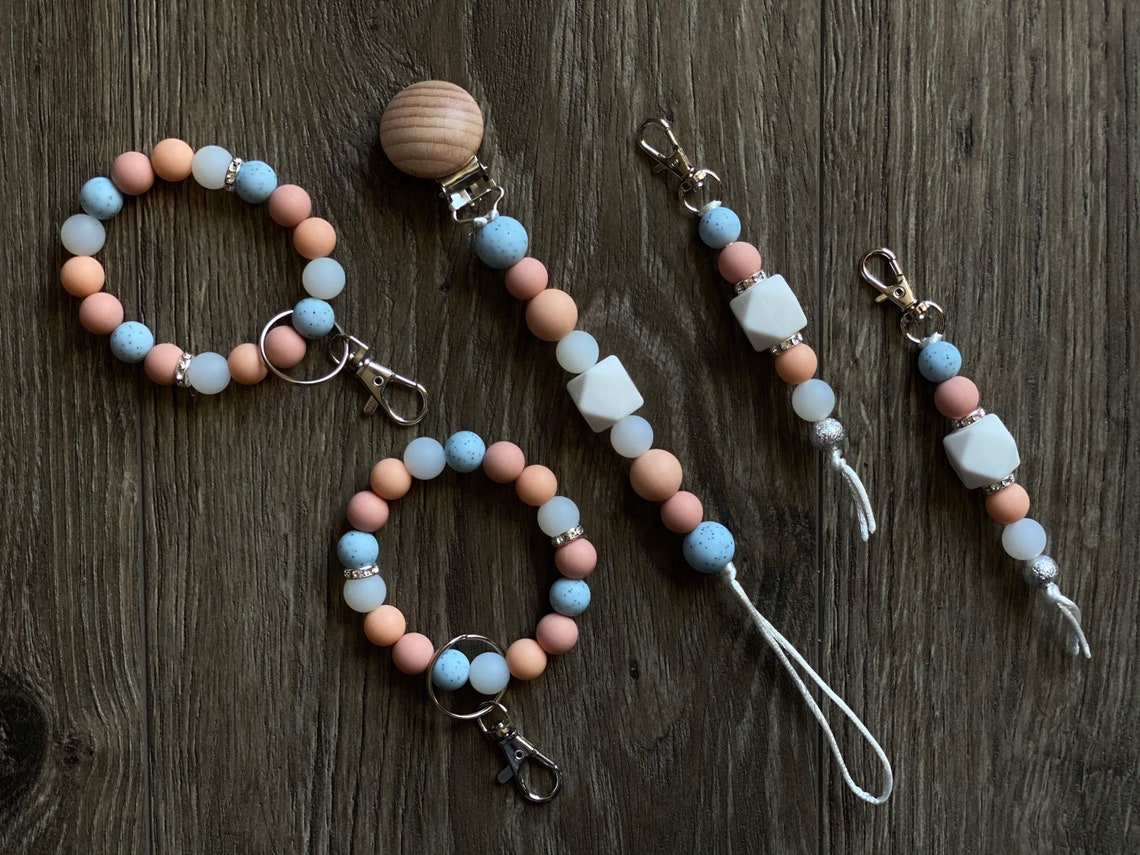 Silicone Bead Wristlet /key Ring / Wristlet Keychain / - Etsy