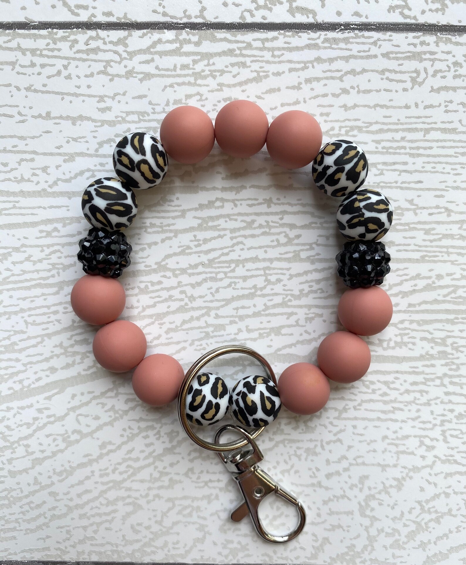 Silicone bead wristlet /key ring / wristlet keychain / Etsy