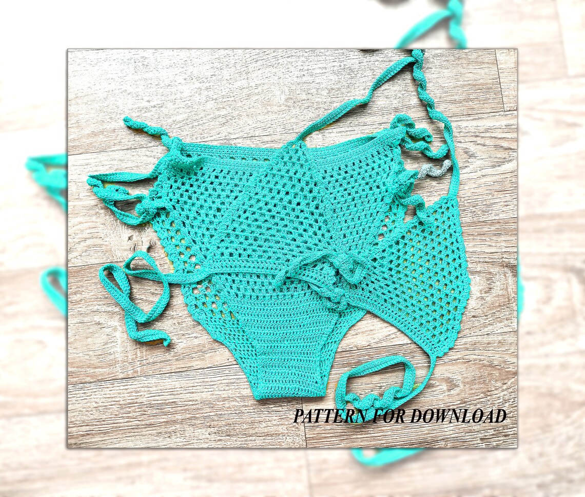 Women bathing suit crochet pattern Swimsuit crothet digital Etsy