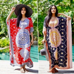 Kaftan Dress, Oversized, Caftan Maxi Dress, Sexy Beach dress,Swim cover up, Batik Dress, OSFA, S M L XL 1X 2X 3X 4X, C191