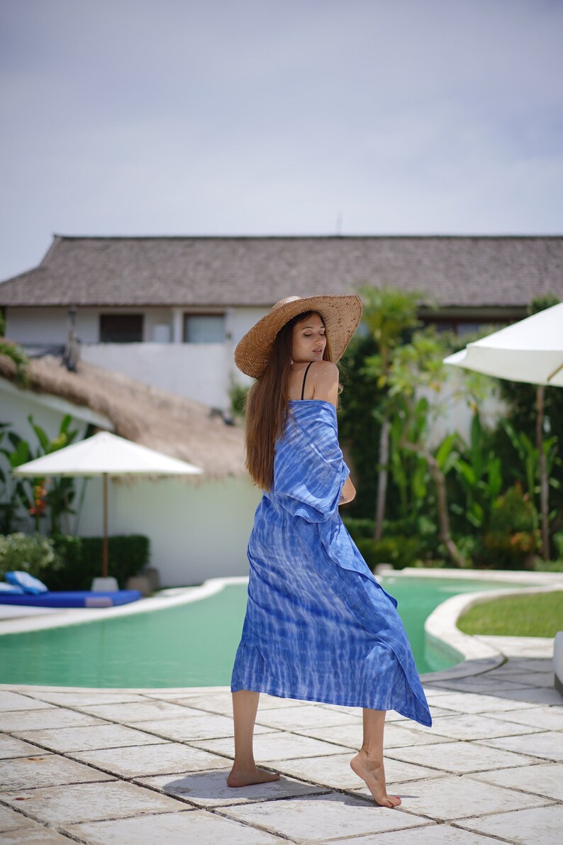 Swimsuit Coverup Boho Kimono Robe Coverup Beach Kaftan Etsy