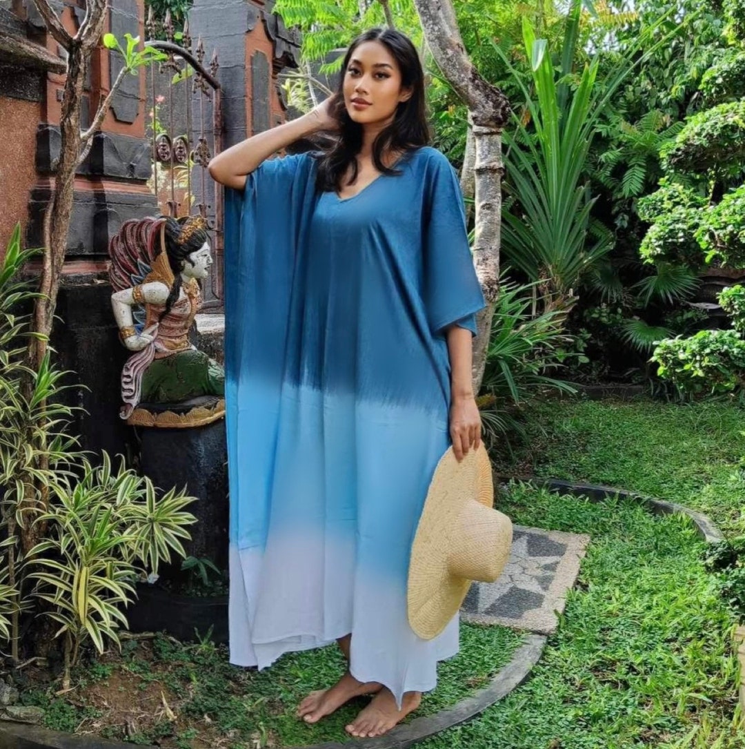 Darjeeling Chai Maxi Kaftan Dress NATURAL DYES