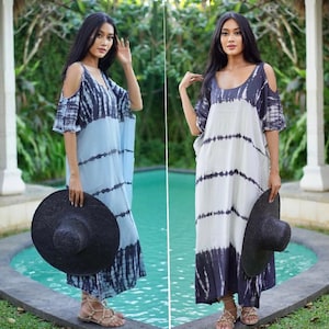 Bohemian Dress, Caftan Maxi Dress, Beach Dress,Swim cover-up, Kaftan Dress, Resort Wear, Tie Dye, B994