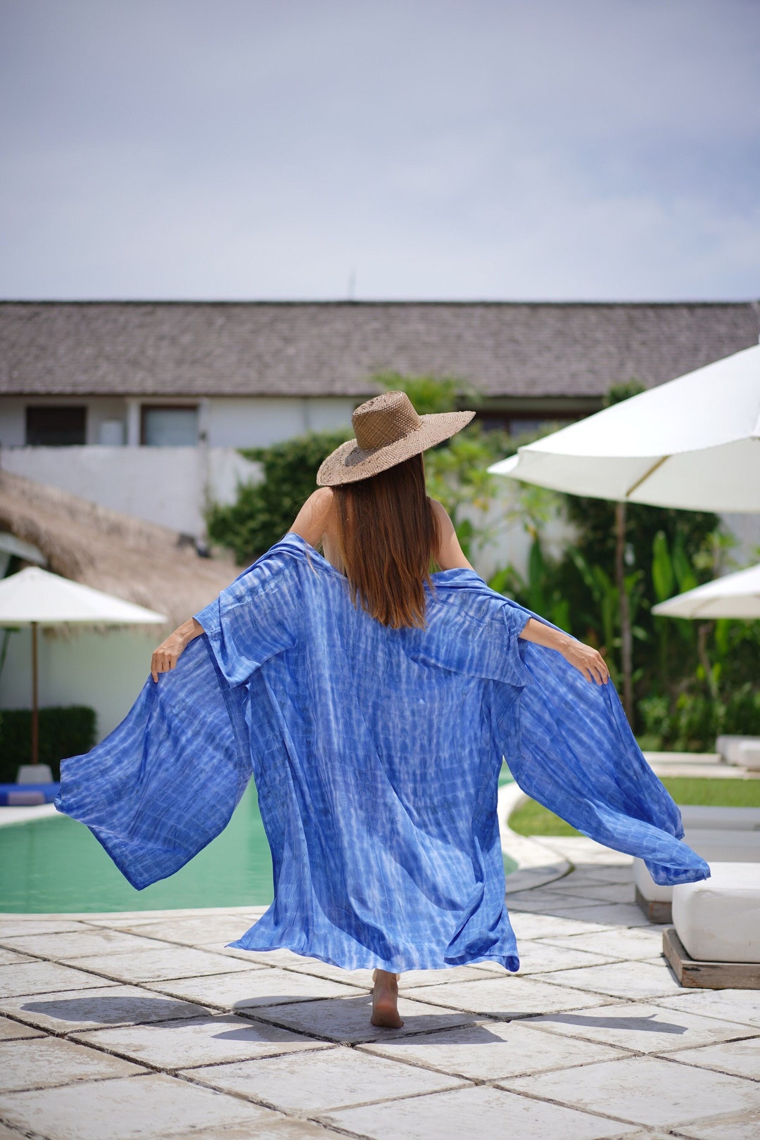 Swimsuit Coverup Boho Kimono Robe Coverup Beach Kaftan Etsy