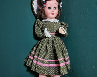 Vintage Italian doll 82 cm 1950s.