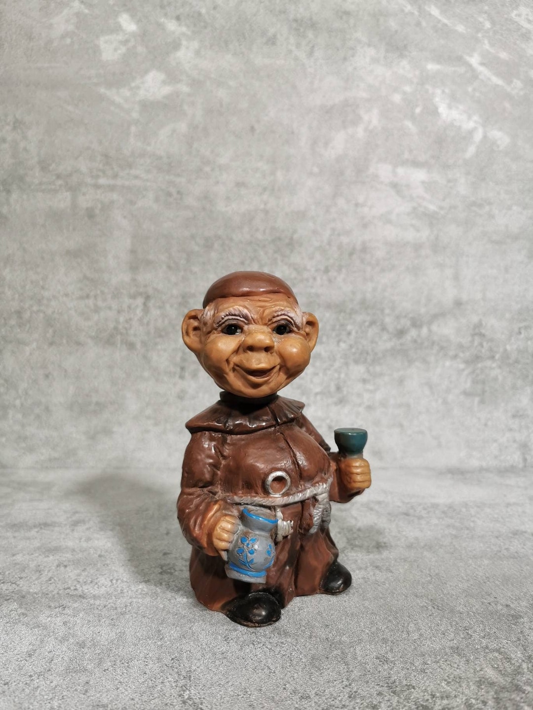 Heico Ugly Troll 1960's High Color Friar Happy Monk Nodder Bobble