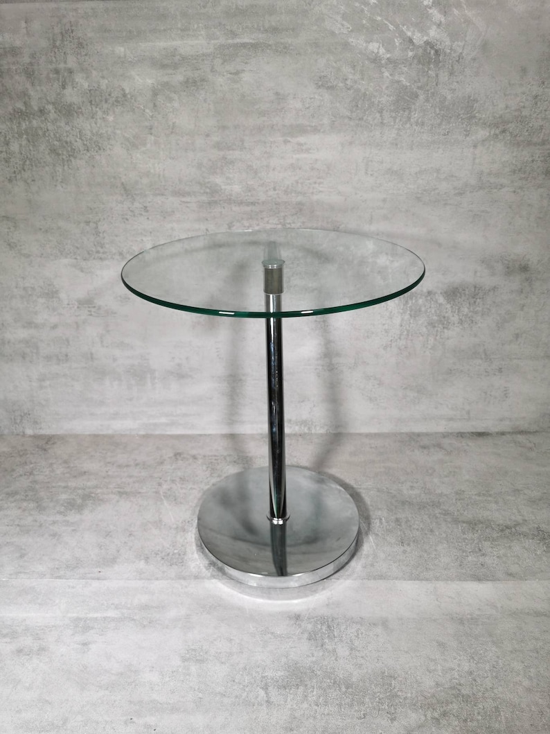 Vintage Glass Side Table End Table. Etsy