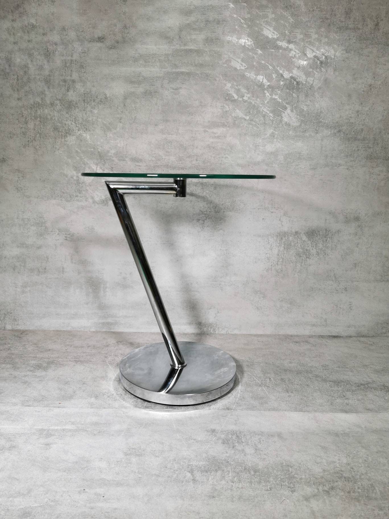 Vintage Glass Side Table End Table. Etsy