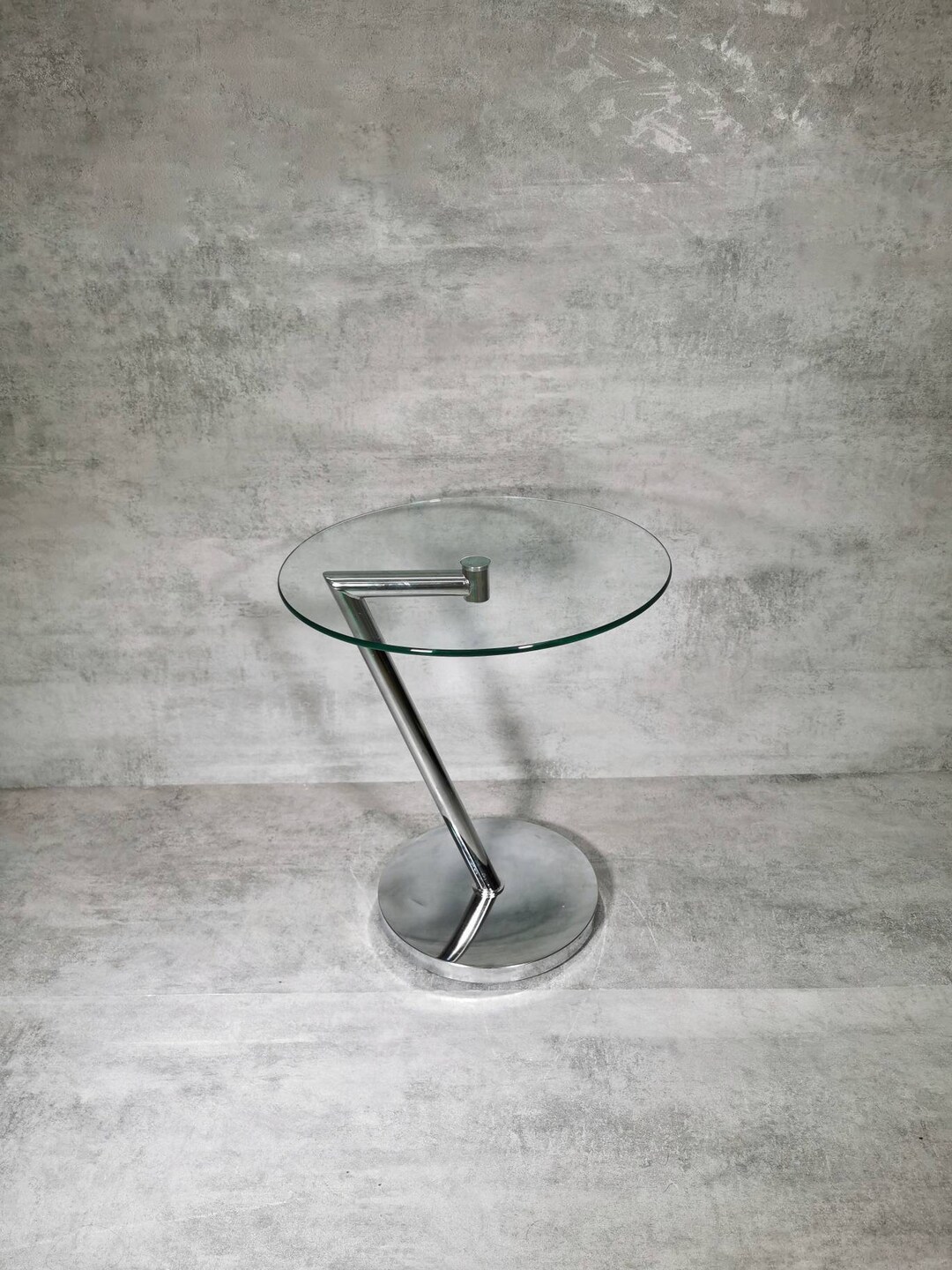 Vintage Glass Side Table End Table. Etsy
