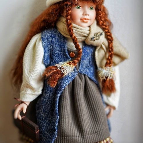 Beautiful Vintage porcelain shops handmade doll