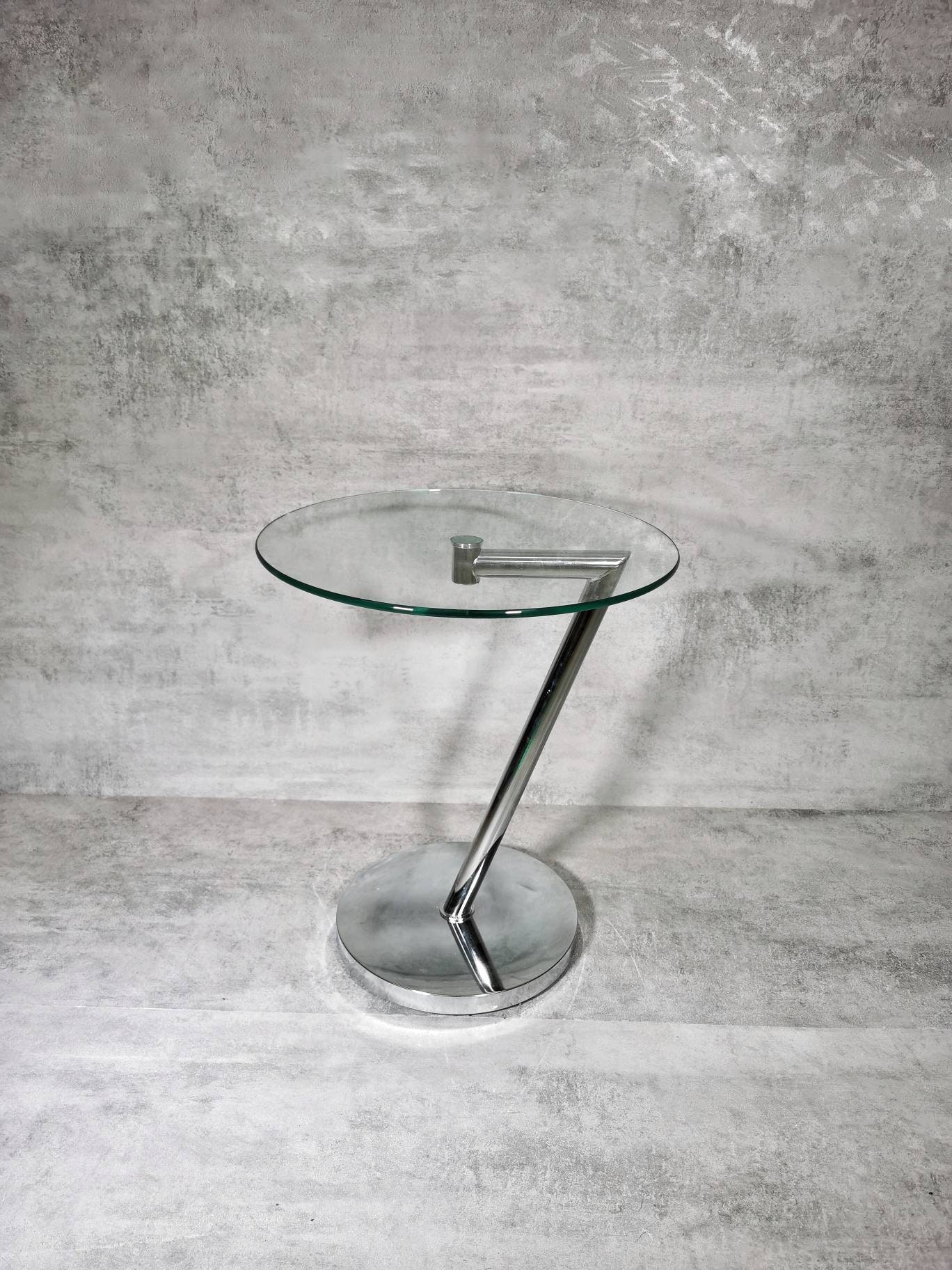 Vintage Glass Side Table End Table. Etsy