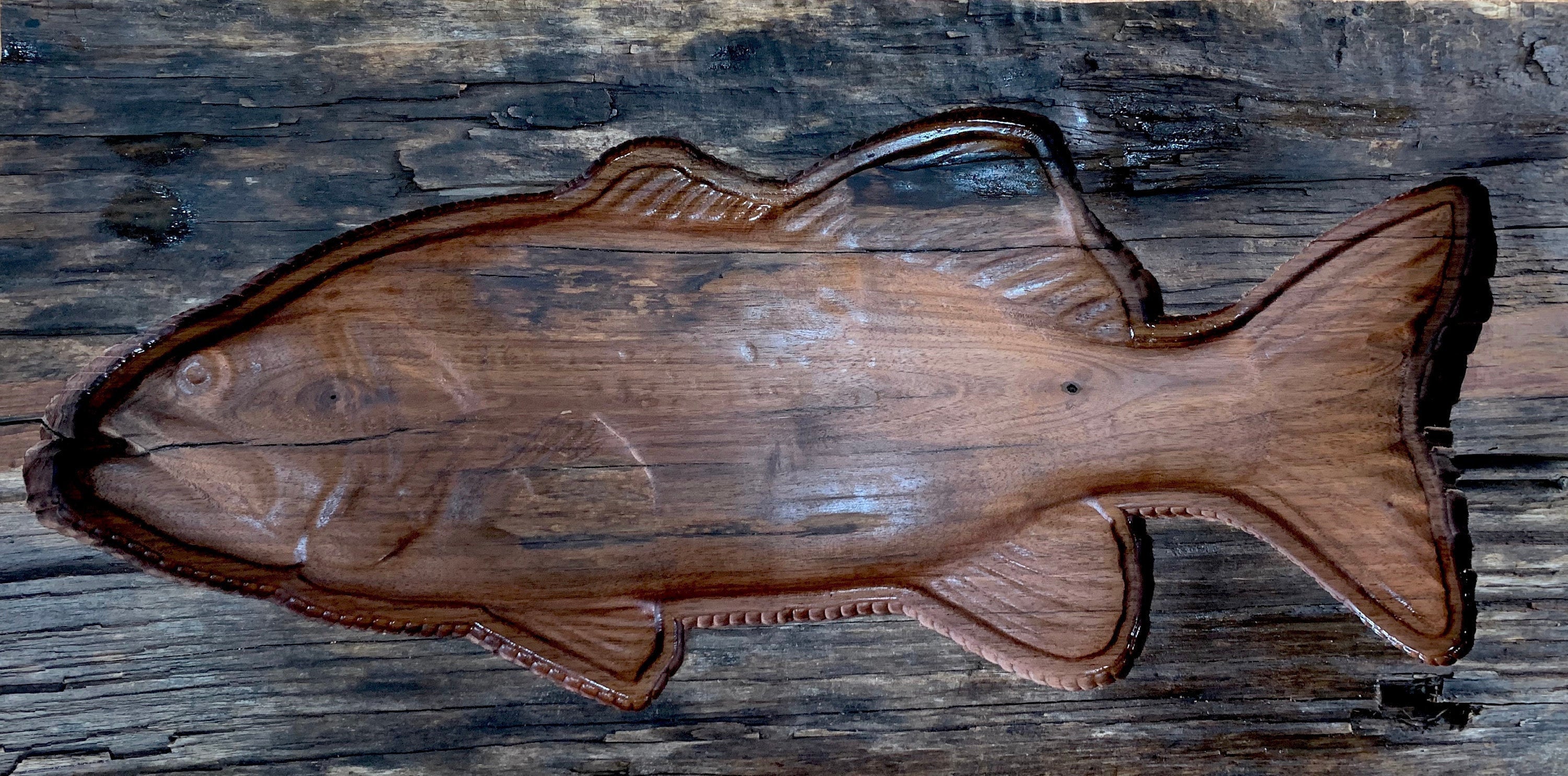 Set De 4 Decoraciones De Pared De Peces De Madera - Estilo Náutico Azul Y Blanco, Fácil Instalación Con Gancho, Para Interior Y Exterior