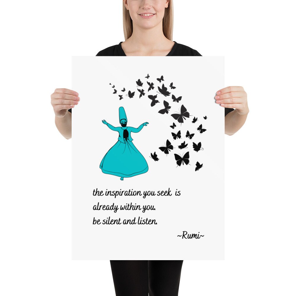 Mystic Soefi Rumi Citaat. Soefi Wervelende Derwisj Poster