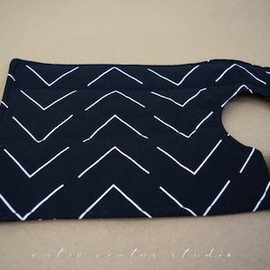 Kitchen sink drip catcher, Black abstract pattern kitchen sink bib guard