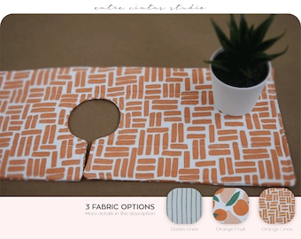 Kitchen sink drip catcher, Orange pattern kitchen sink bib guard, green lines kitchen splash catcher