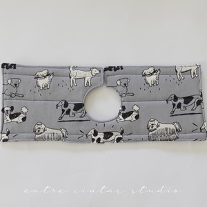 Kitchen sink drip catcher, Cat pattern and dog pattern kitchen sink bib guard, pets gray kitchen splash catcher