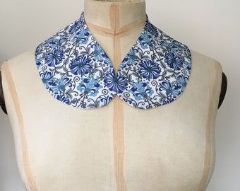 Liberty fabric, removable collar, ladies detachable collar