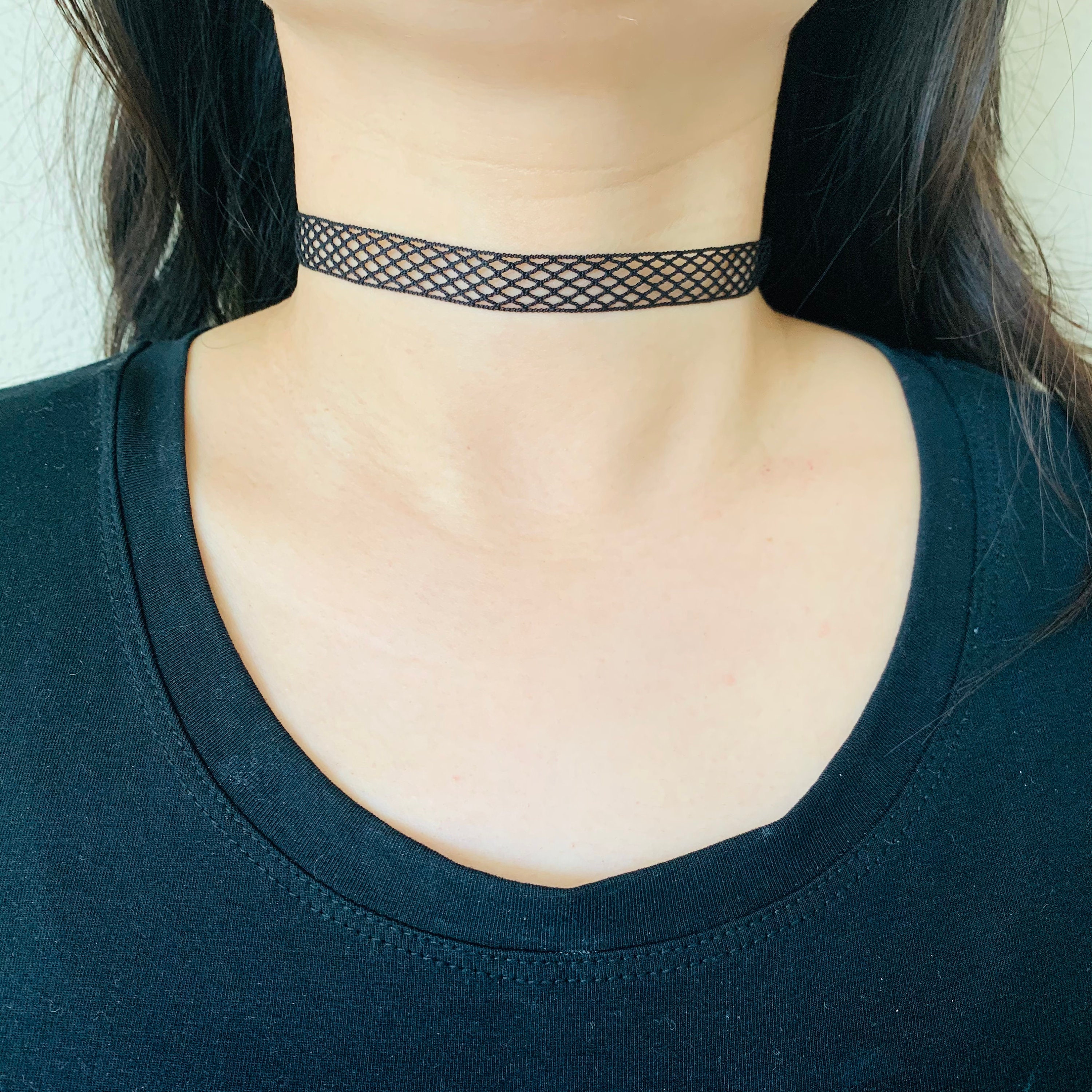 Black Lace Choker Collar Necklace Punk Gothic Chocker Pendant Chain Jewelry  Gift